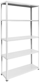 Scaffale in kit 5 ripiani L 90 x P 30 x H 172 cm bianco, portata per ripiano 70 kg