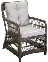 Poltrona da Giardino 78x63xh92 cm in Alluminio e Polyrattan Baltimora Grigio