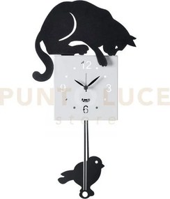 Orologio a pendolo moderno hunter cat nero