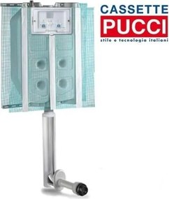 Cassetta incasso pulsante alto (2 pulsanti 9 lt - 4 lt) Pucci ECO 1315490001 + placca