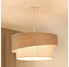 Brilagi - Lampadario a sospensione con filo DOVER SHINE 1xE27/15W/230V diametro 50 cm grigio/color crema