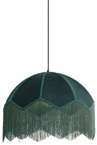 Lampadario in colore petrolio con paralume in tessuto ø 50 cm Malacia - Light &amp; Living