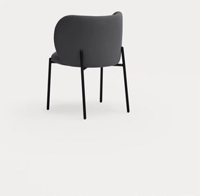 Set di sedie da pranzo grigio scuro in imbottito 2 pz Mogi – Teulat