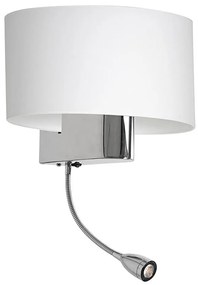 Lampada LED da muro CASINO 1xE27/60W/230V + LED/1W/230V bianca