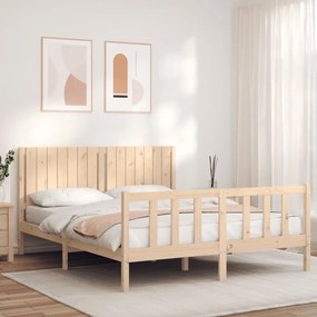 Giroletto Senza Materasso 160x200 Cm İn Legno Massello Di Pino /