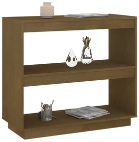 Libreria Marrone Miele 80x35x71 cm in Legno Massello di Pino