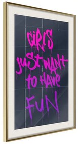 Poster  What Girls Want  Cornice Quadri Cornice d'oro con passe-partout, Larghezza x Altezza Home decor 20x30