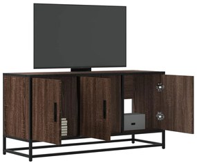 Mobile Tv Rovere Marrone 100x35x50 Cm Legno Multistrato Metallo /