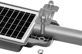 Armatura LED Solare 2000 lm Autonomia 12 ore con Telecomando e Braccio Colore Bianco Naturale 4.000K