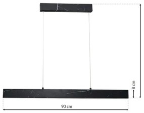 Lampadario LED su fune PIERCE LED/18W/230V nero