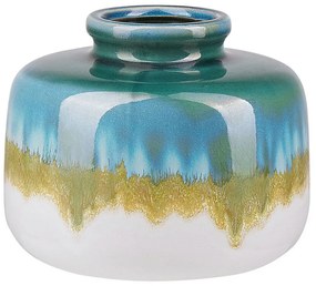 Vaso decorativo gres porcellanato multicolore 16 cm COLOSSE Beliani