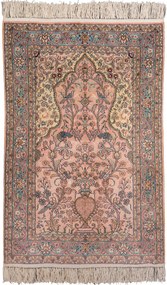 Hereke Tappeto orientale 100x60 Rosa (Cina) Annodato A Mano