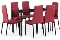 Set da Pranzo 7 pz Rosso Vino cod mxl 18879