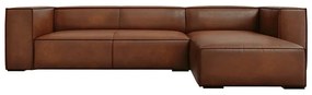 Divano angolare in pelle marrone cognac (angolo destro) Madame - Windsor &amp; Co Sofas