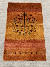 Gabbeh Tappeto 100x160 Giallo (Iran) Annodato A Mano