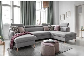 Divano letto angolare grigio chiaro (angolo destro) Sweet Harmony - Miuform