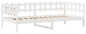 Dormeuse con cassetti bianco 90x190 cm legno massello di pino