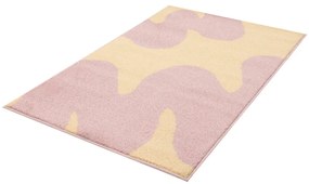 Tappeto per bambini giallo e rosa 100x170 cm Hugsy Vanilla – FD