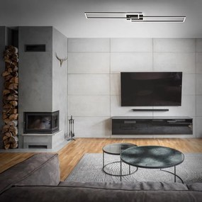 Plafoniera LED moderno Frame, nero110 cm
