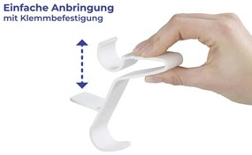 Ganci per appendere in plastica bianca in set da 3 - Maximex