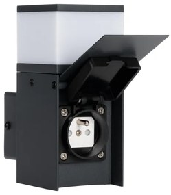 Kanlux 38761-Applique da esterno con presa DASTEN 1xG9/11W/230V IP44 nero