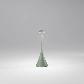 Lampada Da Tavolo Esterno Ricaricabile Pinut Moderna Alluminio Salvia Led Cct