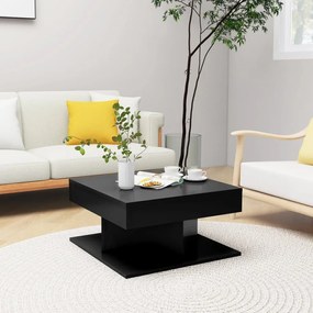 Tavolino Da Salotto Nero 57x57x30 Cm İn Legno Multistrato /
