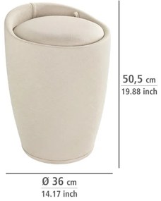 WENKO 22834100 - Sgabello CANDY 36x50,5 cm beige/nero