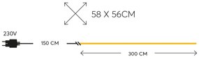 Stella Natalizia LED Neon Flex DOPPIA ILLUMINAZIONE 58x56cm IP44 Colore Bianco Caldo 2700 - 3000 °K