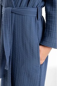 Accappatoio per bambini blu scuro in mussola 5-6 anni Muslin – Foutastic