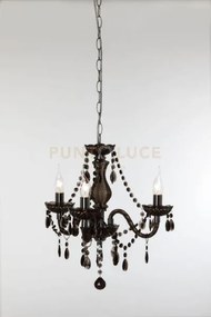 Luster lampadario 3 luci acrilico nero cm46 attacco e14