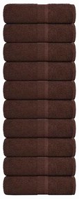 Asciugamani Per Sapone 10pz Marrone 30x30cm 360g/m² 100% Cotone /