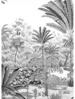 Isidore Leroy Carta da parati panoramica Riviere des Parfums Gris gravure - D 10/11/12