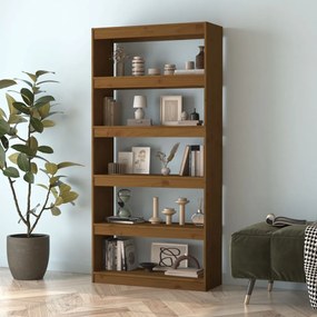 Libreria/divisorio miele 80x30x167,4 cm legno massello di pino
