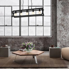 Eko-Light Arnold lampada a sospensione, nero, 5 lampadine