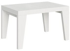 Tavolo allungabile Naxy made in italy itamoby  in diverse dimensioni e finiture, Bianco Frassino / 90x140/244 cm