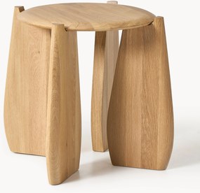 Tavolino rotondo in legno di quercia Hilda