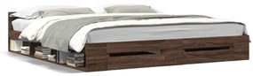 Giroletto Cassetti Rovere Marrone 200x200 Cm Legno Multistrato /