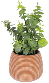 Kave Home - Eucalipto artificiale in vaso marrone