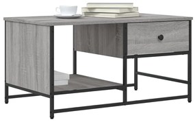 Tavolino salotto grigio sonoma 85,5x51x45 cm legno multistrato