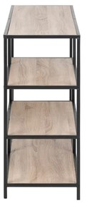 Libreria in rovere nero/naturale 114x78 cm Seaford - Actona