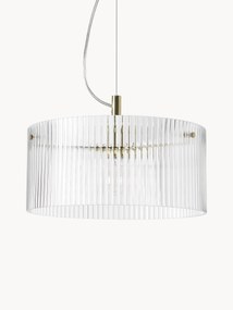 Lampada a sospensione in vetro scanalato Emmi