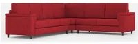 Divano Angolare 6 Posti 286x246x85 cm Marrak in Tessuto Rosso