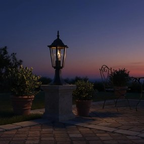Paletto Lanterna Vintage 40cm E27 IP54 Nero - Serie Tosca