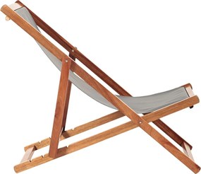 Sdraio da giardino grigia/di colore naturale in legno massiccio Dionysus – Bonami Essentials