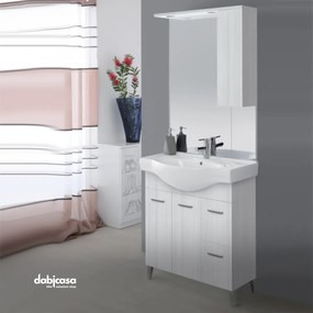 Mobile Bagno "Stella" con Due Ante e Due Cassetti Colore Grigio