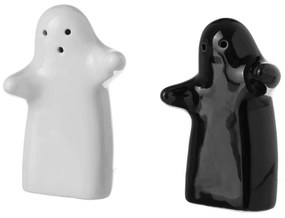 Set di pepiera e saliera in ceramica Unimasa Ghosts - Casa Selección