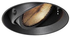 Faretto da incasso moderno nero GU10 AR111 rotondo senza cornice - Oneon Honey