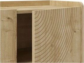 Cassettiera di colore naturale con effetto rovere 140x80x40 cm Daira – Marckeric