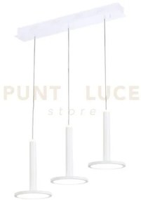 Tua, lampada a sospensione 3 luci, bianco opaco, led/27w 3000k 2400...